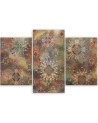 Triptychs of colourful paintings for the wall - Mosaic of stars | FEEBY