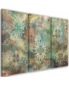 3-part colourful paintings for living room - Mosaic of stars | FEEBY