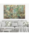 3-part colourful paintings for living room - Mosaic of stars | FEEBY