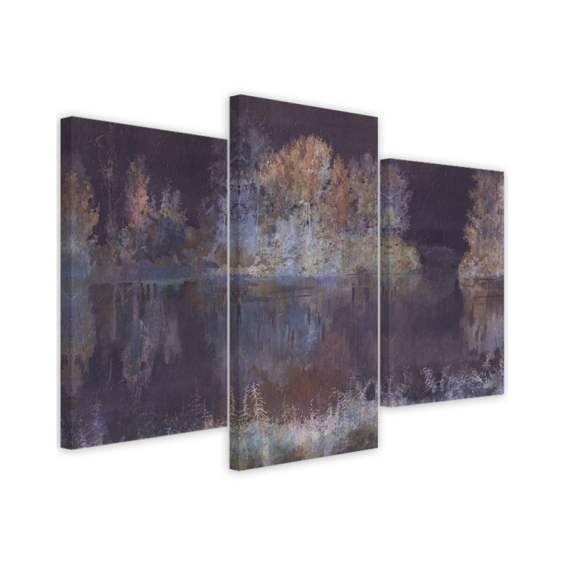 3 piece Printed canvas for bedroom - Lake view | FEEBY