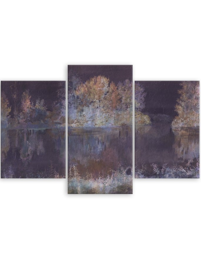 3 piece Printed canvas for bedroom - Lake view | FEEBY