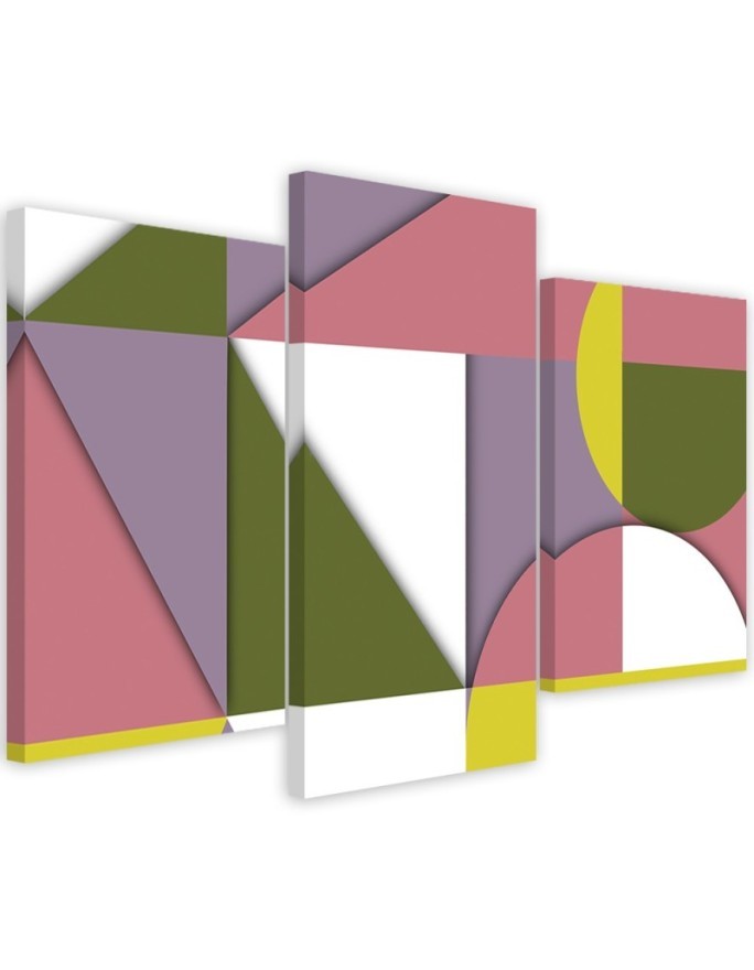 Teenage Canvas painting for wall - Geometric shapes abstract | FEEBY