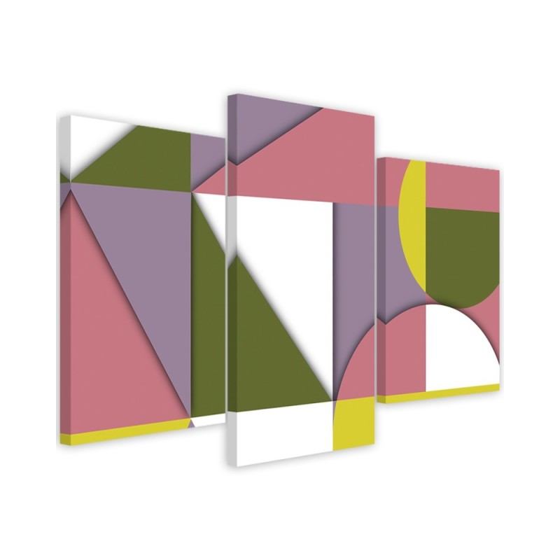 Teenage Canvas painting for wall - Geometric shapes abstract | FEEBY