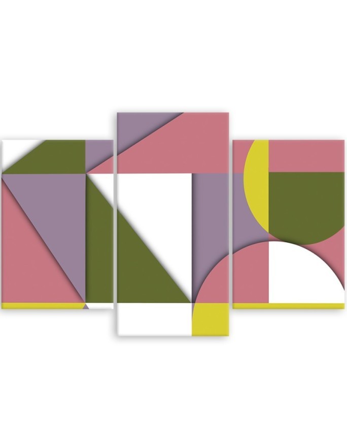 Teenage Canvas painting for wall - Geometric shapes abstract | FEEBY