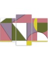 Teenage Canvas painting for wall - Geometric shapes abstract | FEEBY