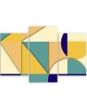 3 piece Canvas print for teenager for wall - Geometric shapes abstract | FEEBY