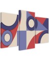 3 piece Canvas print for children's room for wall - Geometric shapes abstract | FEEBY