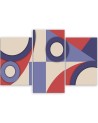 3 piece Canvas print for children's room for wall - Geometric shapes abstract | FEEBY