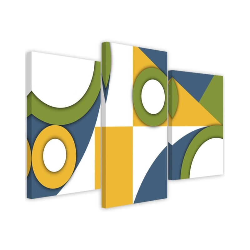 Children's room Canvas painting for wall - Geometric shapes abstract | FEEBY