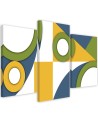 Children's room Canvas painting for wall - Geometric shapes abstract | FEEBY