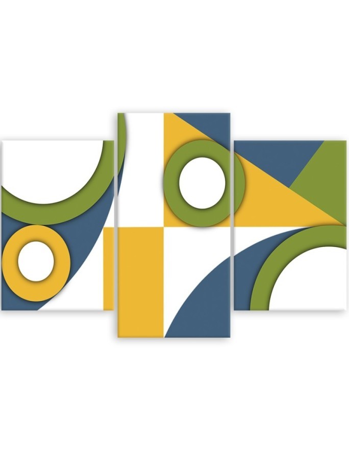 Children's room Canvas painting for wall - Geometric shapes abstract | FEEBY