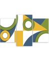 Children's room Canvas painting for wall - Geometric shapes abstract | FEEBY