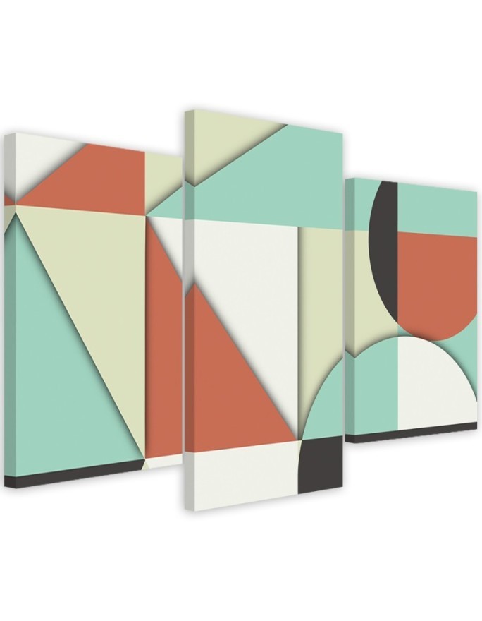 Children's room Canvas painting for wall - Geometric shapes abstract | FEEBY