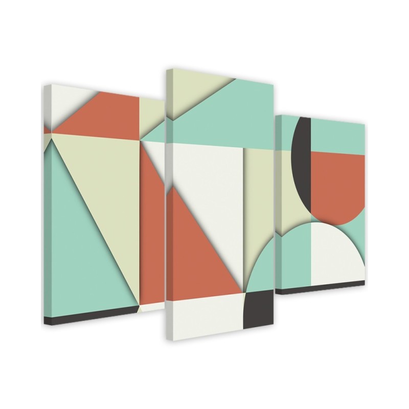 Children's room Canvas painting for wall - Geometric shapes abstract | FEEBY