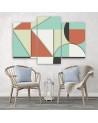 Children's room Canvas painting for wall - Geometric shapes abstract | FEEBY