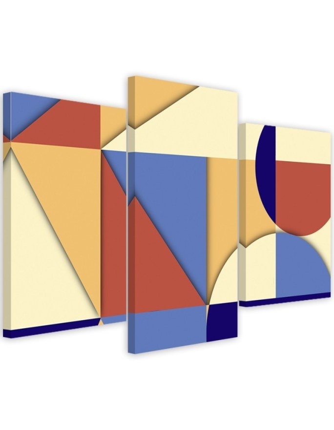 Children's room painting for wall - Geometric shapes abstract | FEEBY