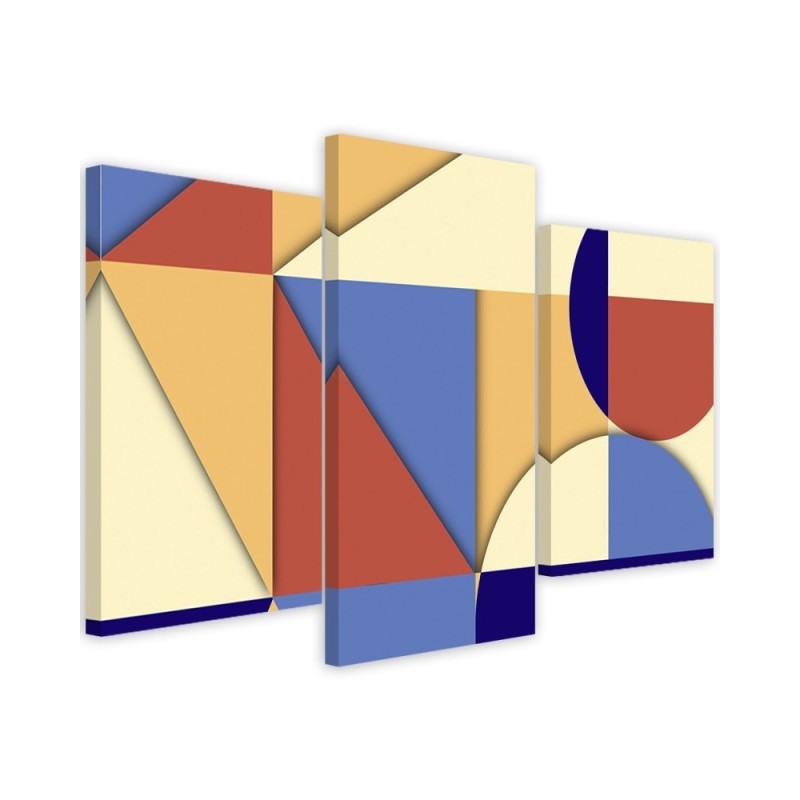 Children's room painting for wall - Geometric shapes abstract | FEEBY
