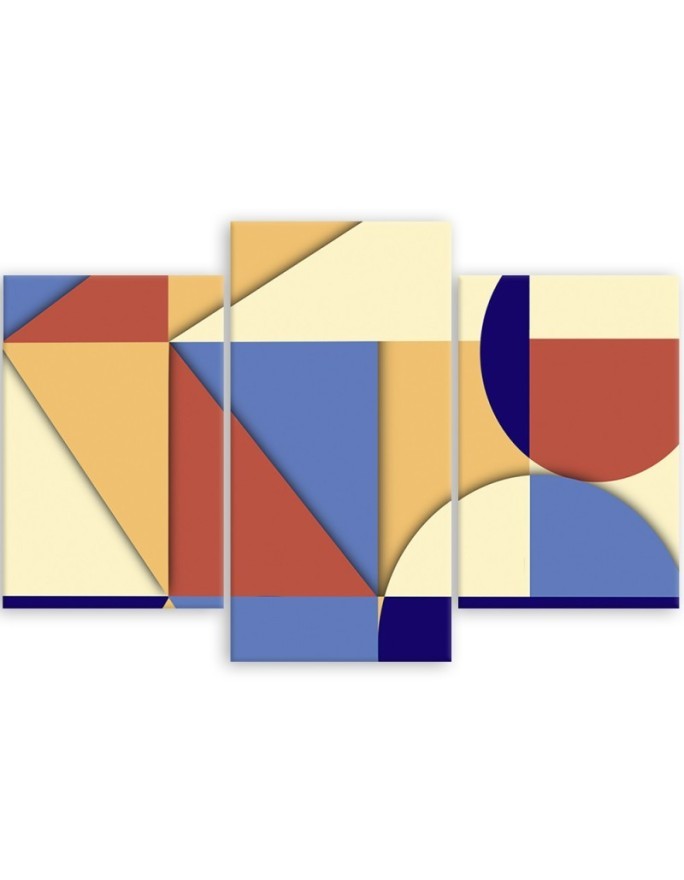 Children's room painting for wall - Geometric shapes abstract | FEEBY
