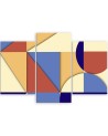 Children's room painting for wall - Geometric shapes abstract | FEEBY