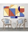 Children's room painting for wall - Geometric shapes abstract | FEEBY