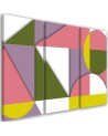 Triptych painting for children's room - Geometric shapes abstract | FEEBY