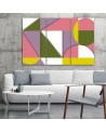 Triptych painting for children's room - Geometric shapes abstract | FEEBY