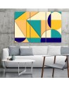 3 part painting for children - Geometric shapes abstract | FEEBY