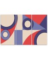 Triptych painting for children for room - Geometric shapes abstract | FEEBY