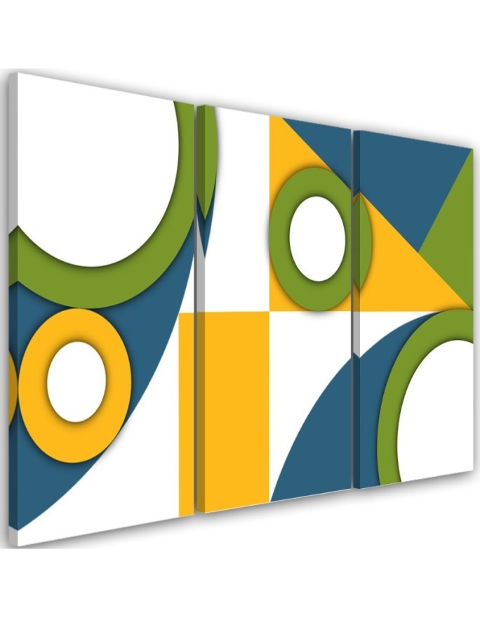 3 part paintings for children - Geometric shapes abstract | FEEBY