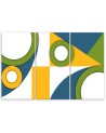 3 part paintings for children - Geometric shapes abstract | FEEBY