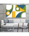 3 part paintings for children - Geometric shapes abstract | FEEBY