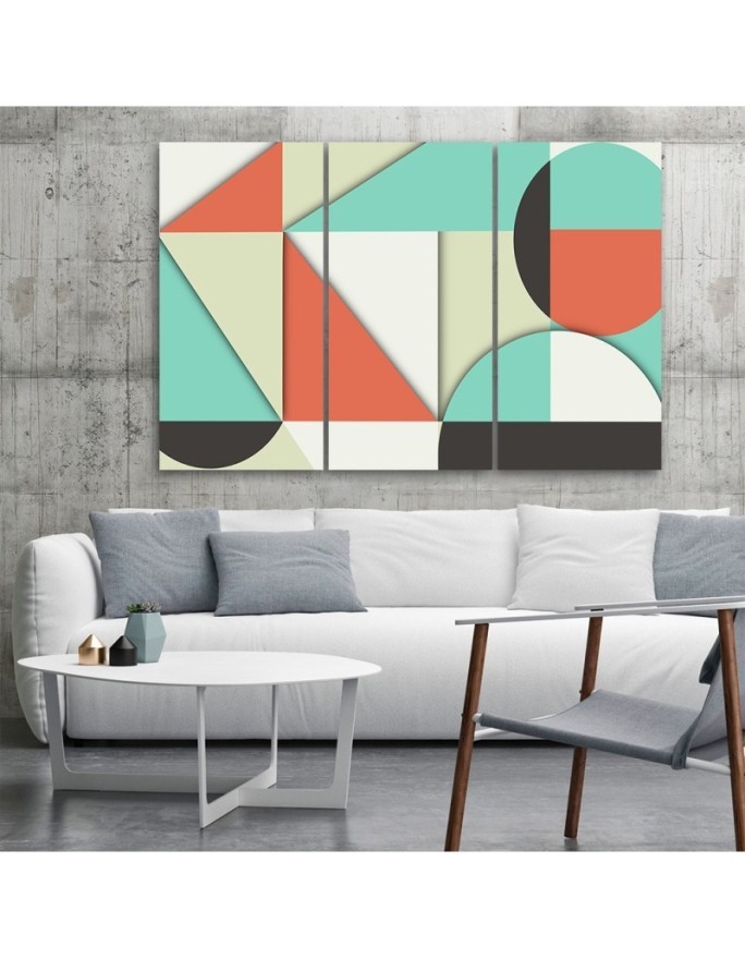 Colourful paintings for children - Geometric shapes abstract | FEEBY