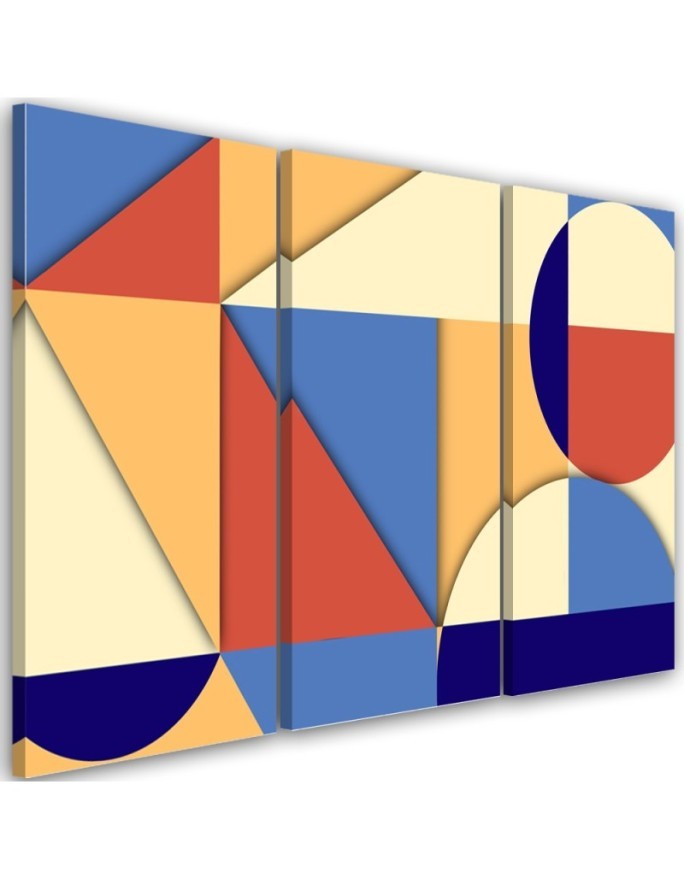 Colourful Canvas paintings for children - Geometric shapes abstract | FEEBY