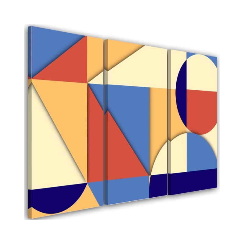Colourful Canvas paintings for children - Geometric shapes abstract | FEEBY