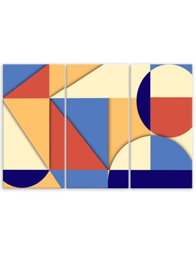 Colourful Canvas paintings for children - Geometric shapes abstract | FEEBY