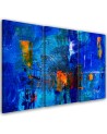 Prints on canvas - Blue abstraction hand painted | FEEBY