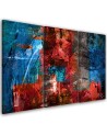 Canvas print 3-part modern - Red abstraction hand-painted | FEEBY