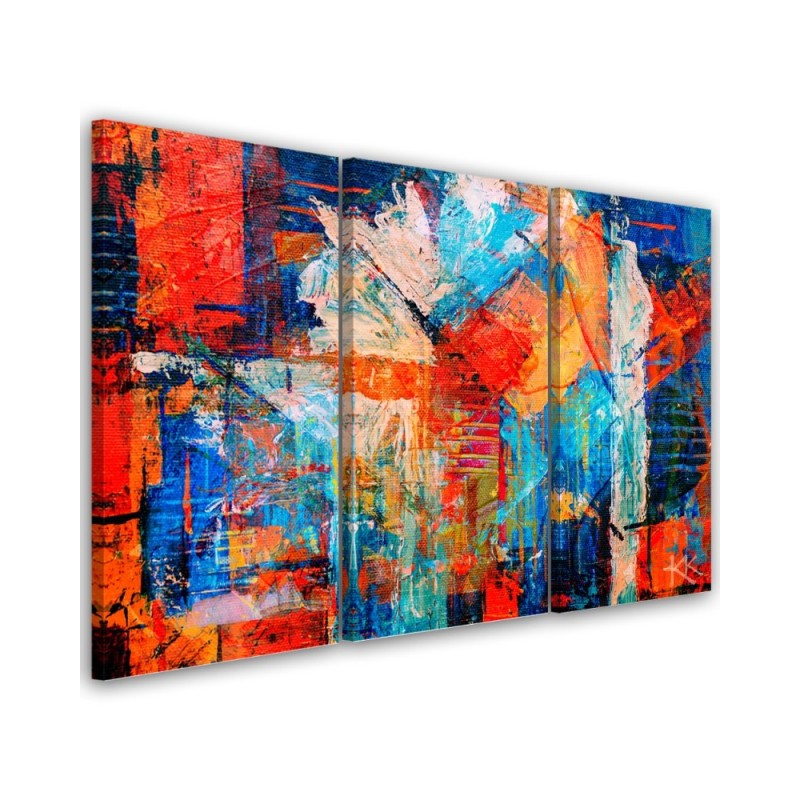 Canvas print - Orange abstract hand painted | FEEBY
