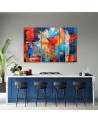 Canvas print - Orange abstract hand painted | FEEBY