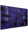 Decorative painting for office - Purple abstraction hand painted | FEEBY