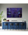 Decorative painting for office - Purple abstraction hand painted | FEEBY