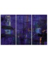 Decorative painting for office - Purple abstraction hand painted | FEEBY