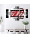 Geometric abstraction red - modern Canvas paintings for room, house | FEEBY