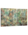 5-part colourful Canvas paintings for living room - Mosaic of stars | FEEBY