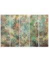 5-part colourful Canvas paintings for living room - Mosaic of stars | FEEBY