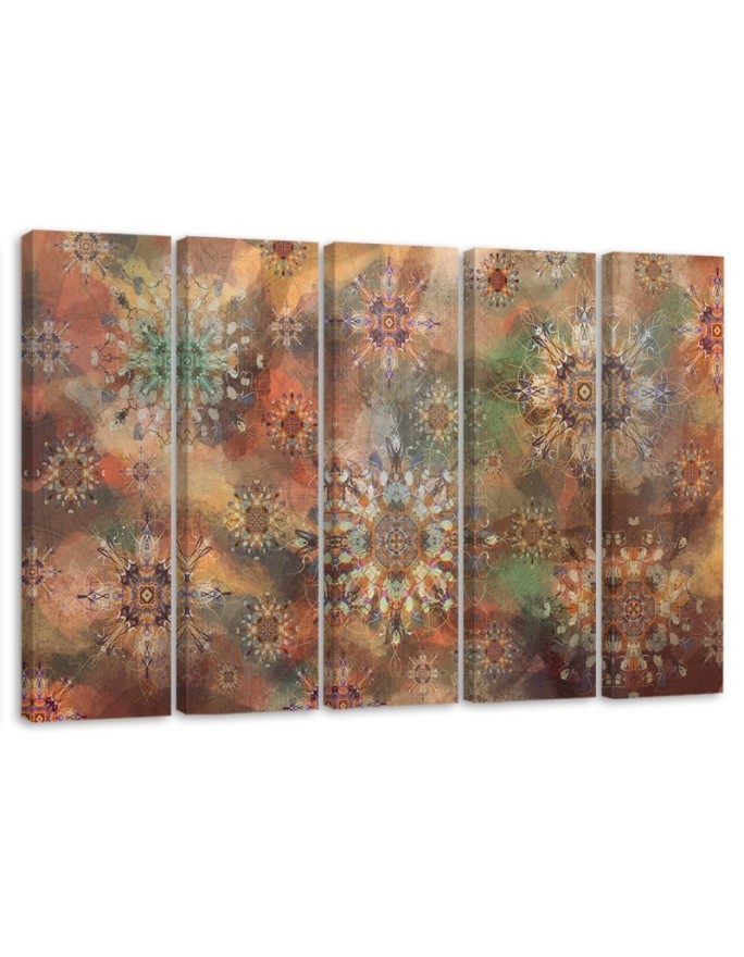 Colourful Canvas paintings for the wall - Mosaic of stars | FEEBY