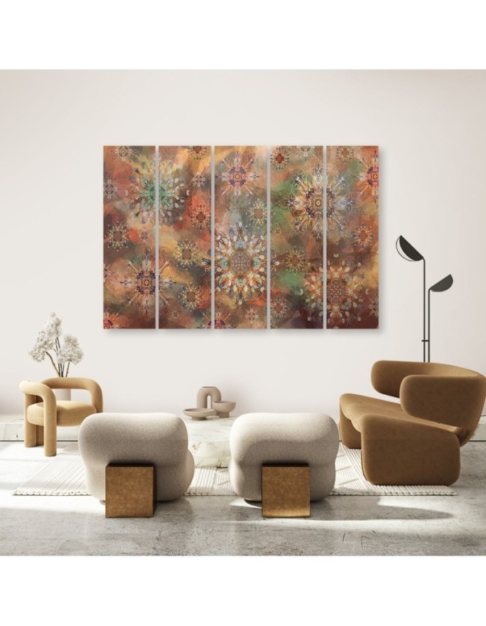 Colourful Canvas paintings for the wall - Mosaic of stars | FEEBY