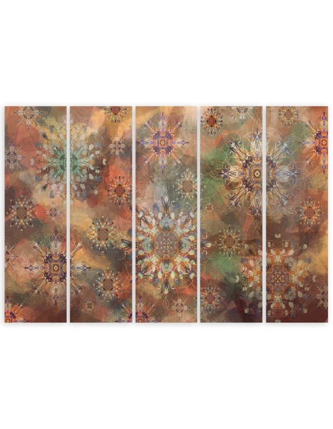 Colourful Canvas paintings for the wall - Mosaic of stars | FEEBY