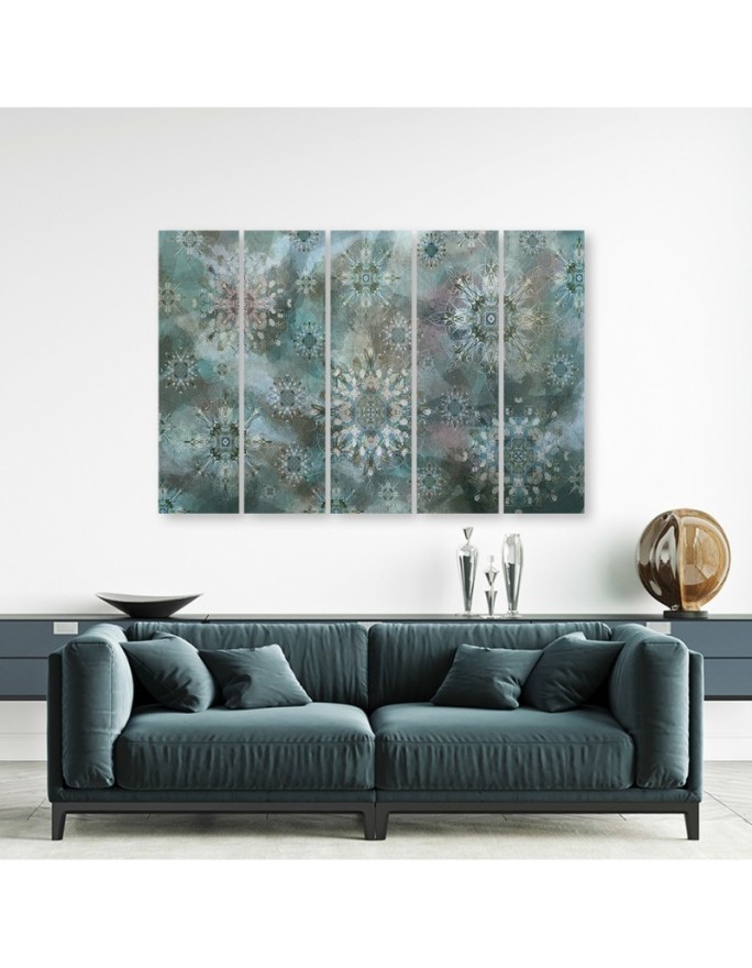 Beautiful paintings for wall 5 parts - Mosaic turquoise | FEEBY