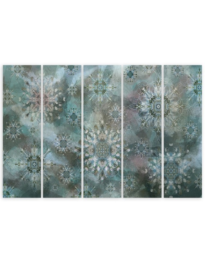 Beautiful paintings for wall 5 parts - Mosaic turquoise | FEEBY